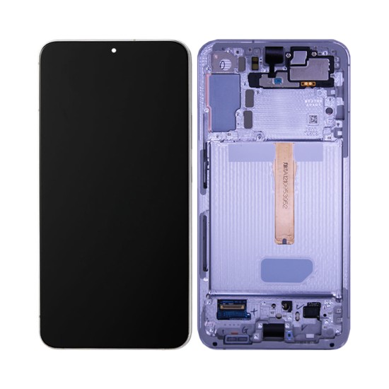 Touch+Display+Frame Samsung Galaxy S22 Plus/S906 Service Creme Branco